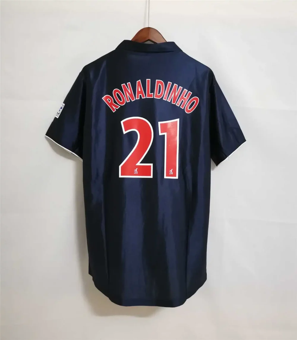 PSG Retro Jersey Home Soccer Shirt 2001/02 - Image 9