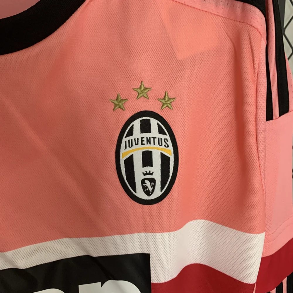 Juventus Retro Soccer Jersey Away Long Sleeve Custom Shirt 2015-16 - Image 5