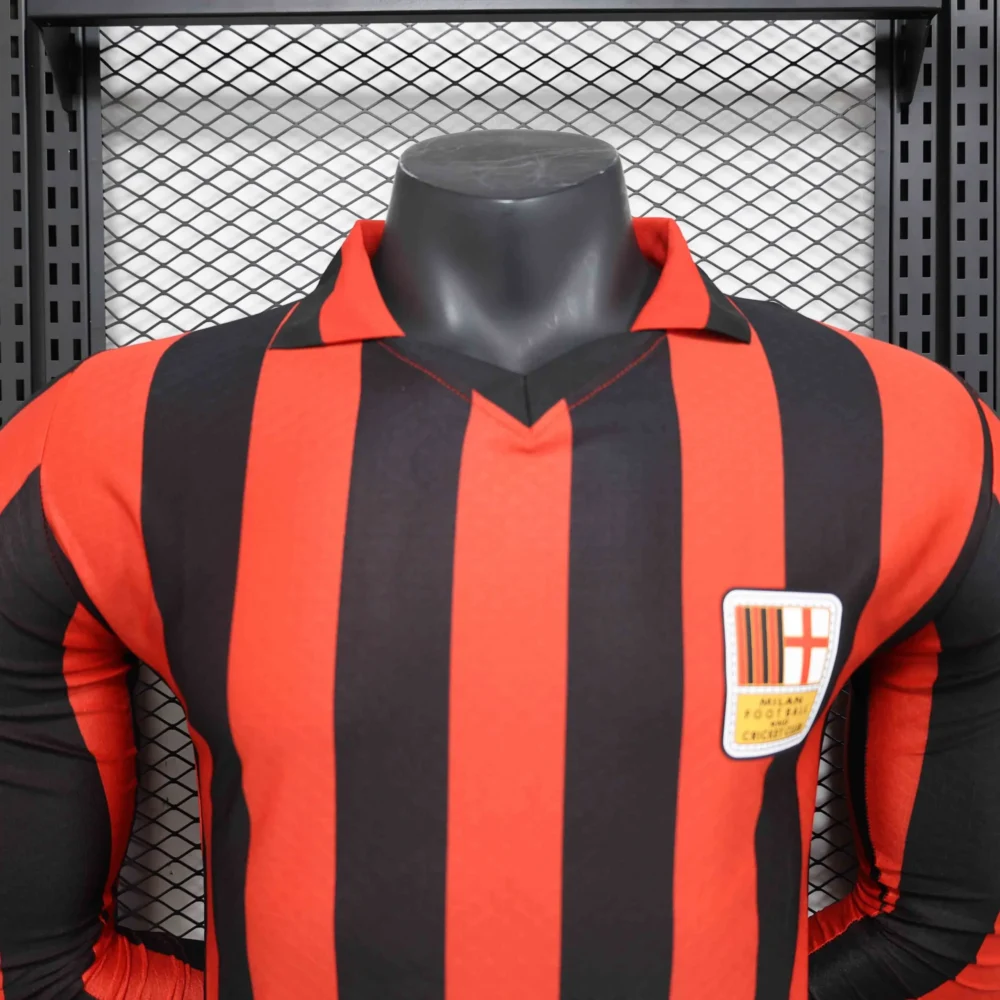 AC Milan Authentic Soccer Jersey 125th Anniversary Long Sleeve Shirt 2024/25 - Image 3