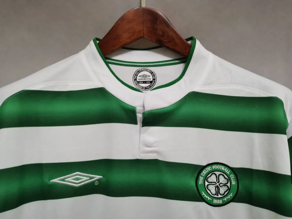 Celtic Retro Soccer Jersey Home Custom Shirt 2003/04 - Image 4