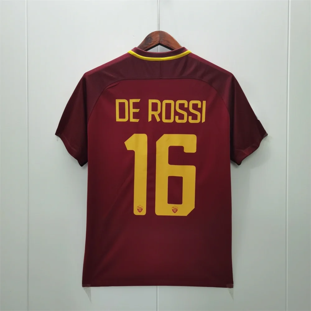 Roma Retro Soccer Jersey Home Custom Shirt 2017/18 - Image 2