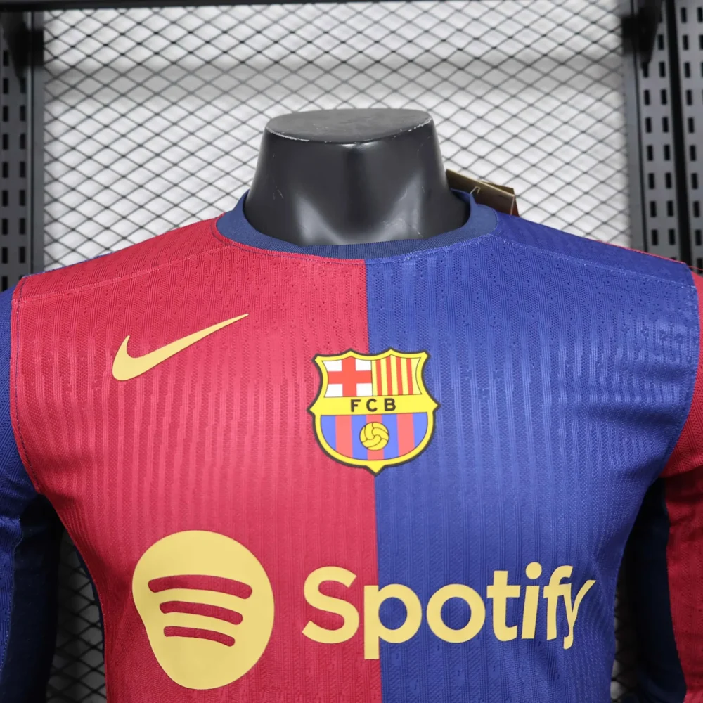 Authentic Soccer Jersey Barcelona Home Long Sleeve Shirt 2024/25 - Image 3