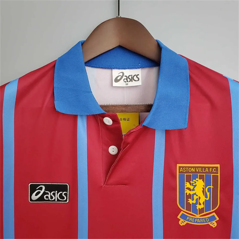 Aston Villa Retro Football Jersey Home Custom Shirt 1993-95 - Image 3