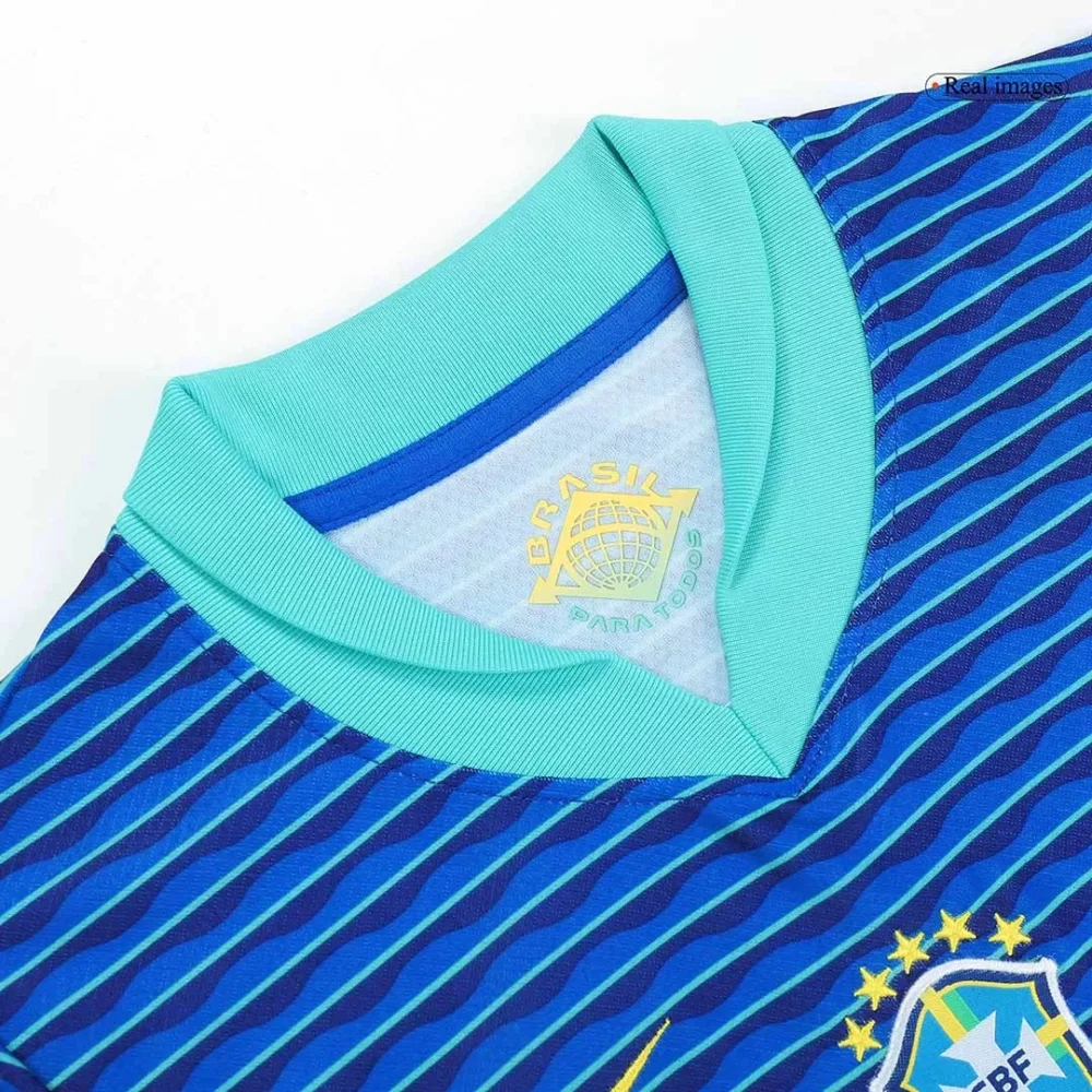 Brazil Away Soccer Uniform Kids Kit Jersey+Shorts Copa America 2024 - Image 8