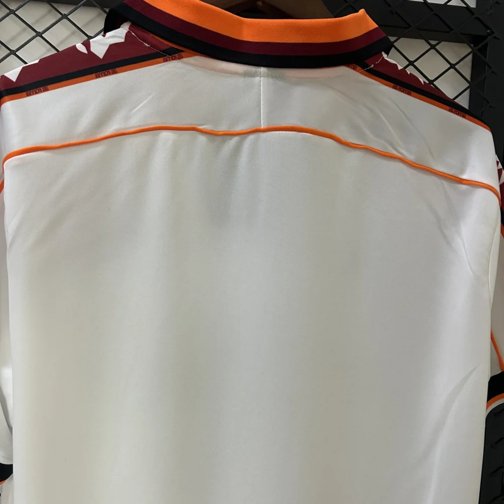 Roma Retro Soccer Jersey Away Custom Shirt 1998/99 - Image 8