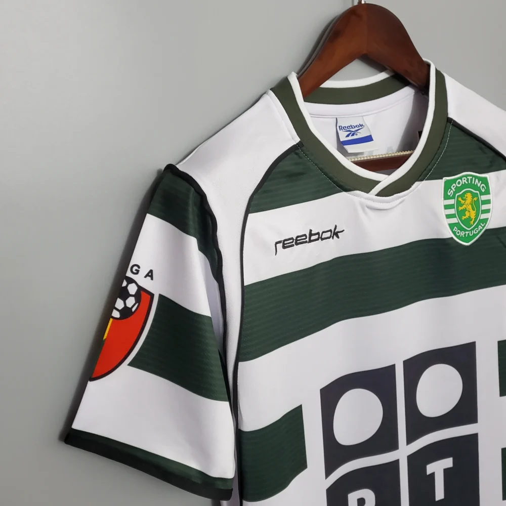 Sporting CP Retro Soccer Jersey Home Custom Shirt 2001/03 - Image 4