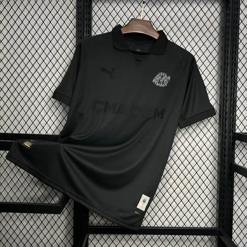 Marseille Soccer Jersey 125th Anniversary Black Custom Shirt 2024/25