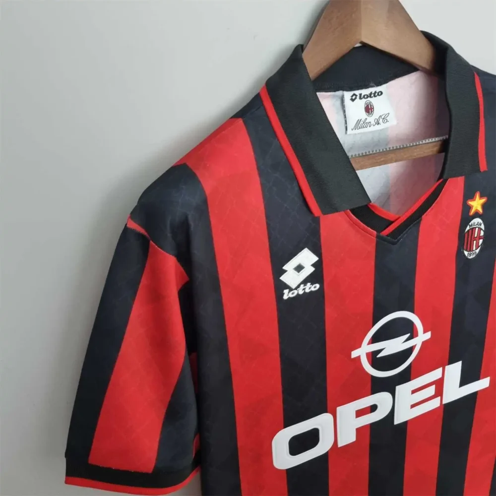 AC Milan Retro Soccer Jersey Home Custom Shirt 1995/96 - Image 4