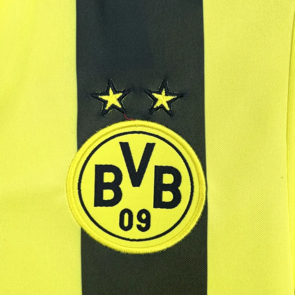 Borussia Dortmund Retro Jersey Home Soccer Shirt 2012-13 - Image 4