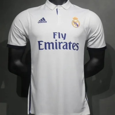 Real Madrid Authentic Retro Jersey Home Soccer Shirt 2016/17