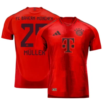 M?LLER #25 Bayern Munich Home Jersey Player Version 2024/25