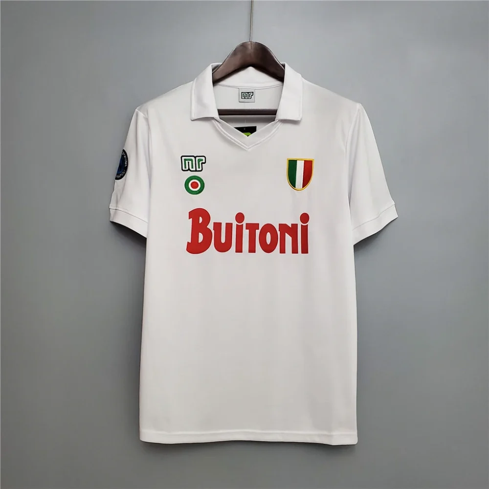 Maradona #10 Napoli Retro Soccer Jersey Away Shirt 1987-88 - Image 2