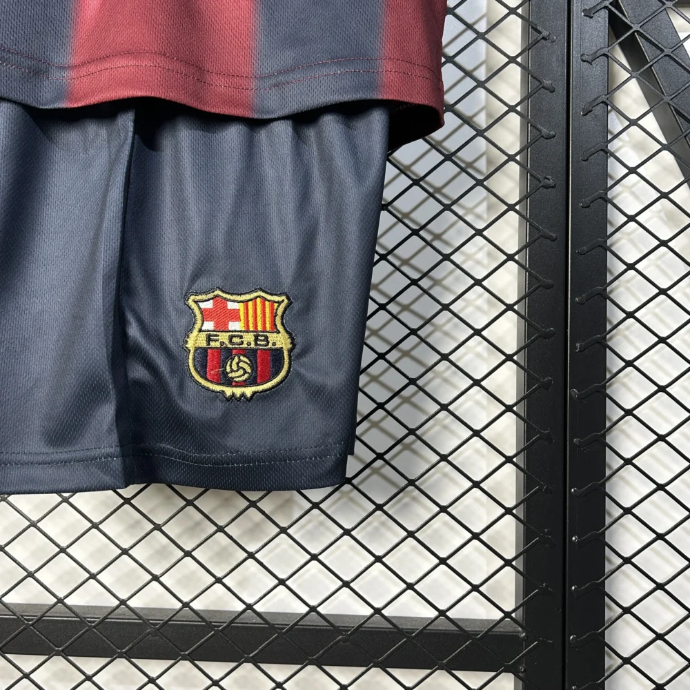 Barcelona Retro Home x CJ SKELETON Kids Kit Jersey+Shorts 2000/01 - Image 8