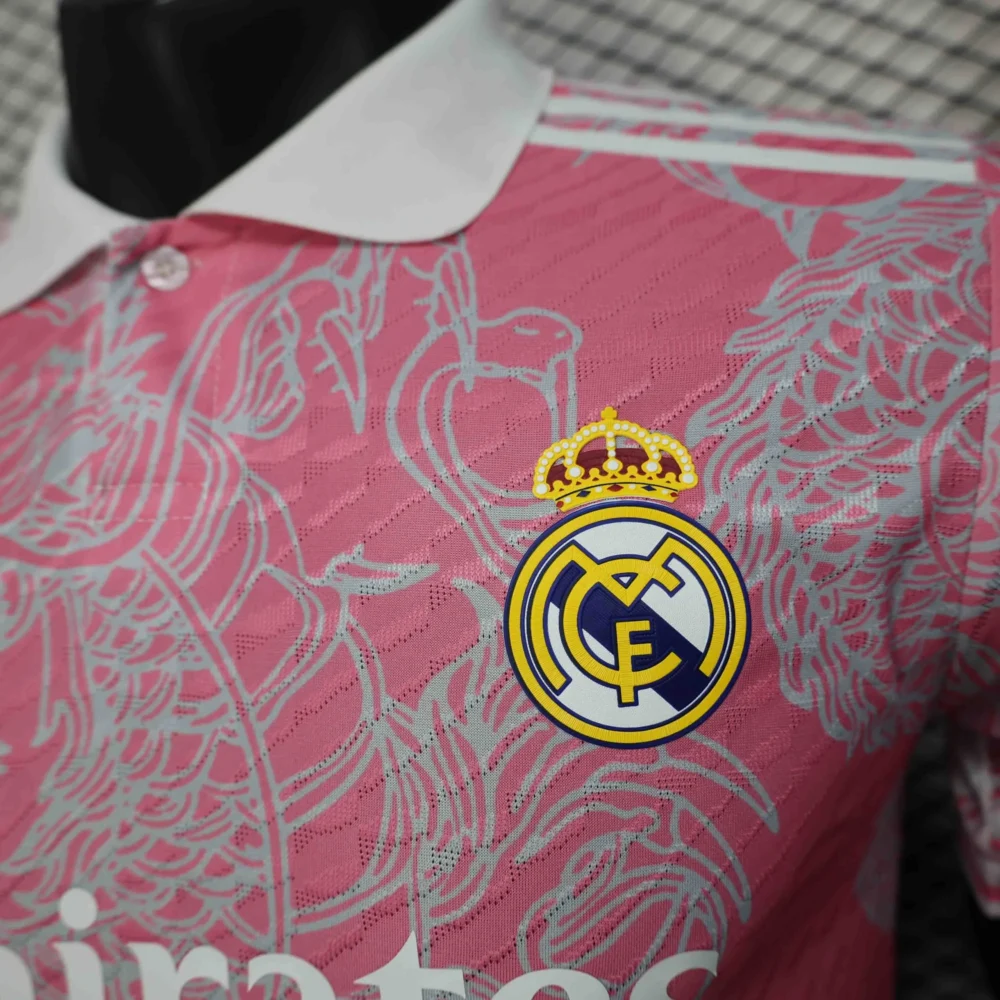 Real Madrid Authentic Soccer Jersey Dragon Pink Special Edition Shirt 2025/26 - Image 5