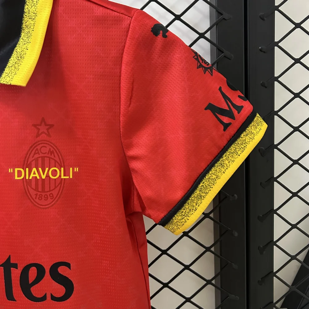 AC Milan Soccer Jersey Fourth Away Goalkeeper Kids Kit Jersey+Shorts 2024/25 - Image 4