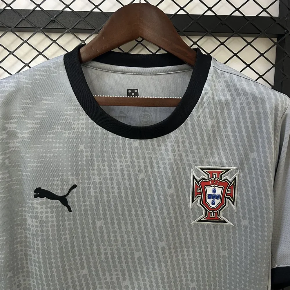 Portugal Soccer Jersey Grey Goalkeeper Custom Shirt 2025 - Image 4
