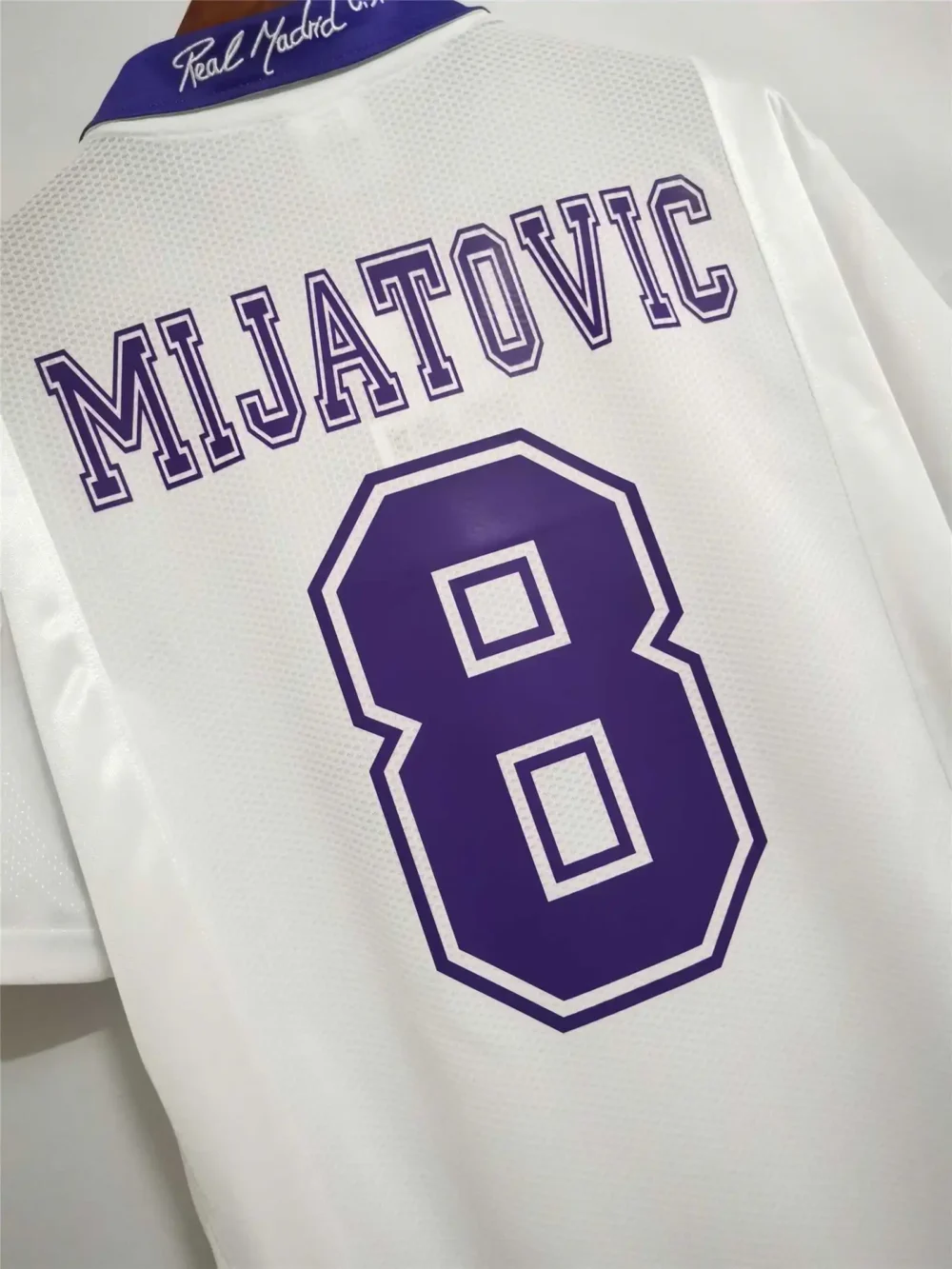 Real Madrid Retro Jersey Home Custom Soccer Shirt 1997-98 - Image 10