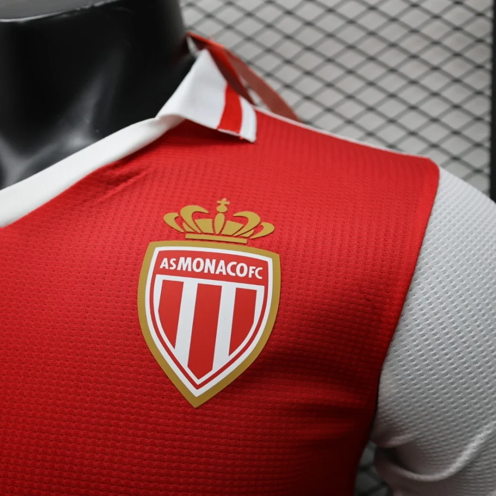 AS Monaco Authentic Soccer Jersey Home Shirt 2024/25 - Image 3