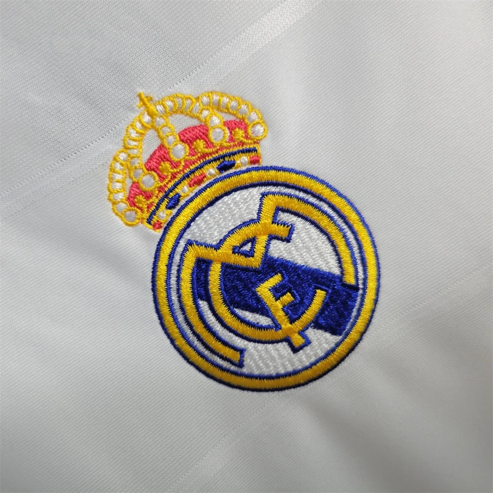 Real Madrid Retro Jersey Home Custom Long Sleeve Soccer Shirt 2013/14 - Image 7