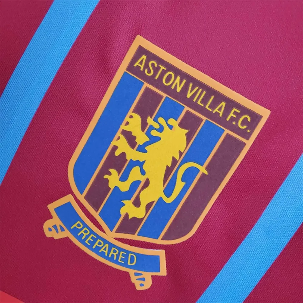 Aston Villa Retro Football Jersey Home Custom Shirt 1993-95 - Image 6