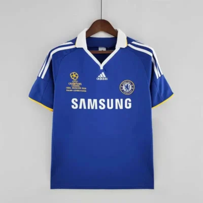 Chelsea Retro Football Jersey Home Shirt UCL Final 2007-08