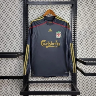 Liverpool Retro Football Jersey Away Long Sleeve Custom Shirt 2009/10