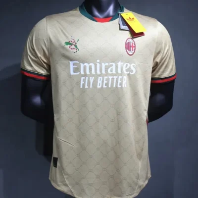 AC Milan Authentic Soccer Jersey Gucci Co-branded Shirt 2024/25