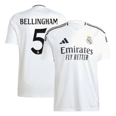 BELLINGHAM #5 Real Madrid Soccer Jersey Home Custom Shirt 2024/25