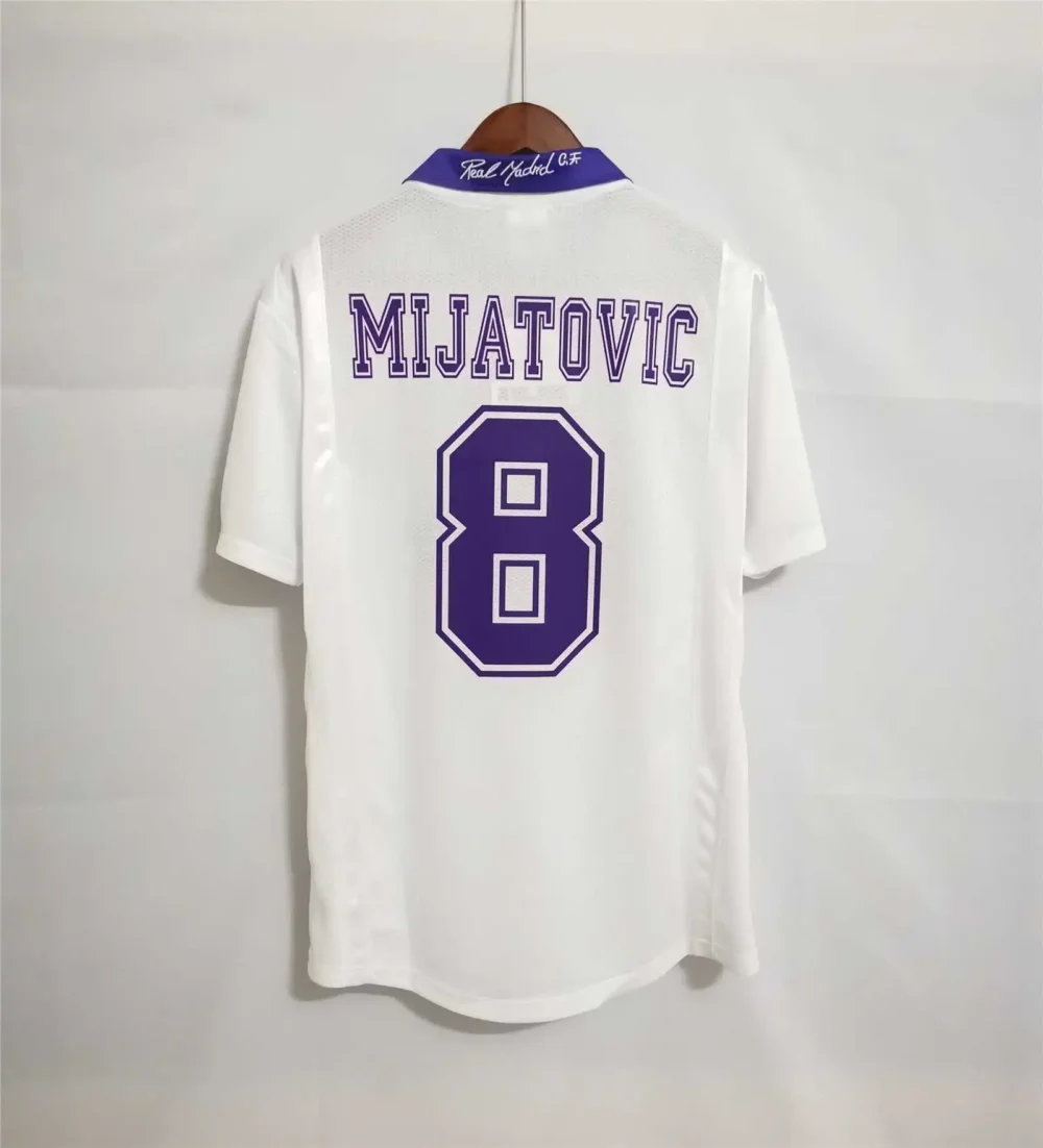 Real Madrid Retro Jersey Home Custom Soccer Shirt 1997-98 - Image 9