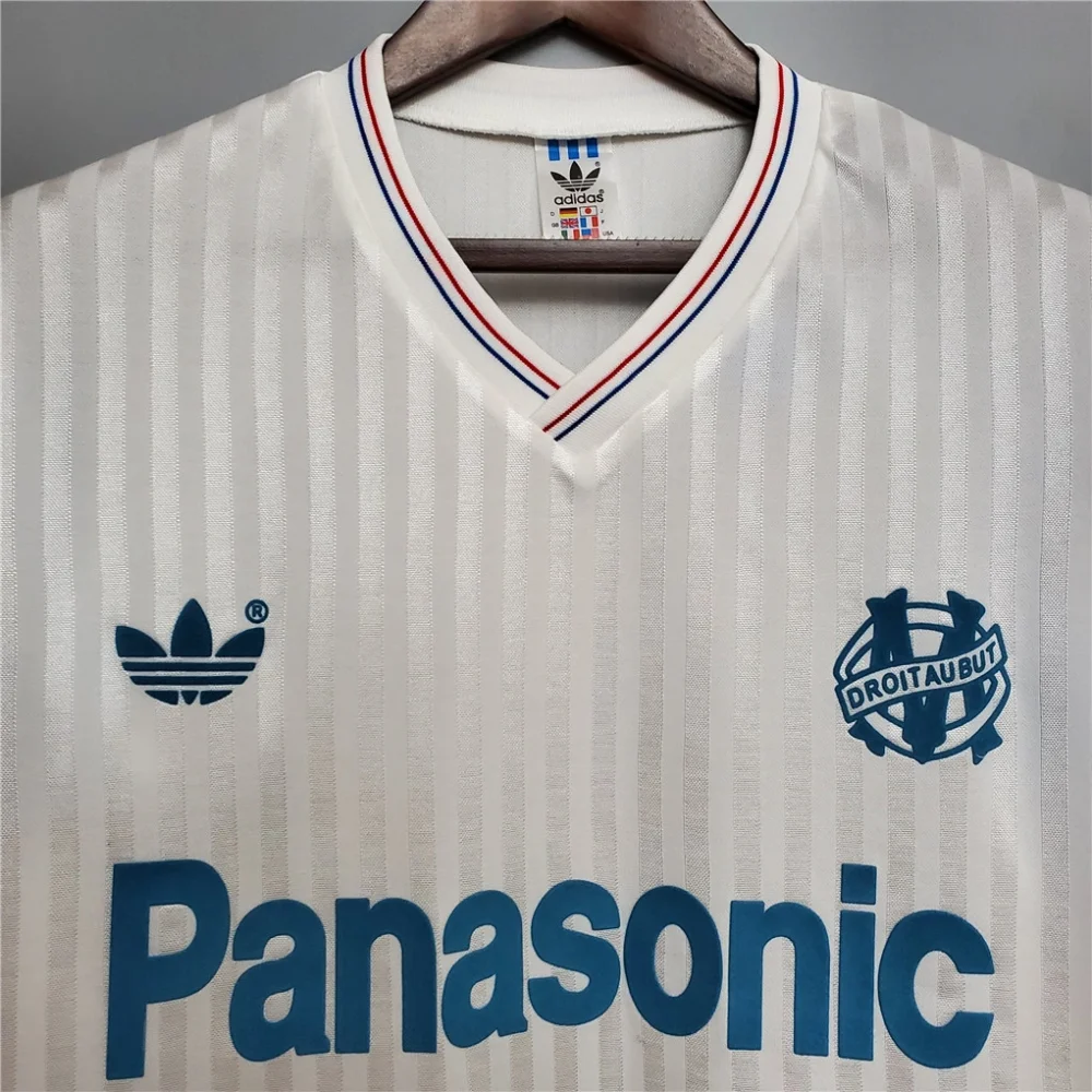 Marseille Retro Soccer Jersey Home Custom Shirt 1989-91 - Image 4