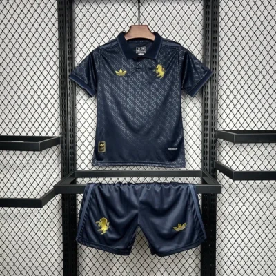 Juventus Soccer Jersey Third Away Kids Kit Jersey+Shorts 2024/25