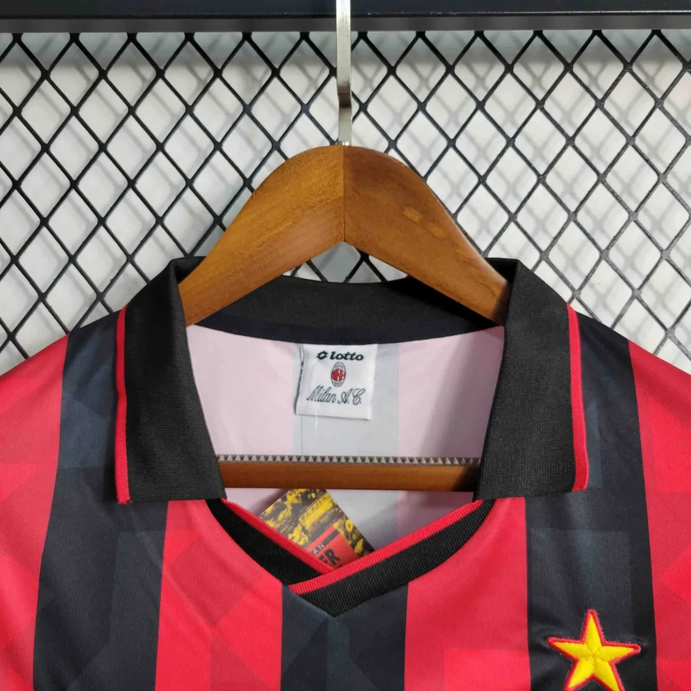 AC Milan Retro Soccer Jersey Home Custom Shirt 1993/94 - Image 3