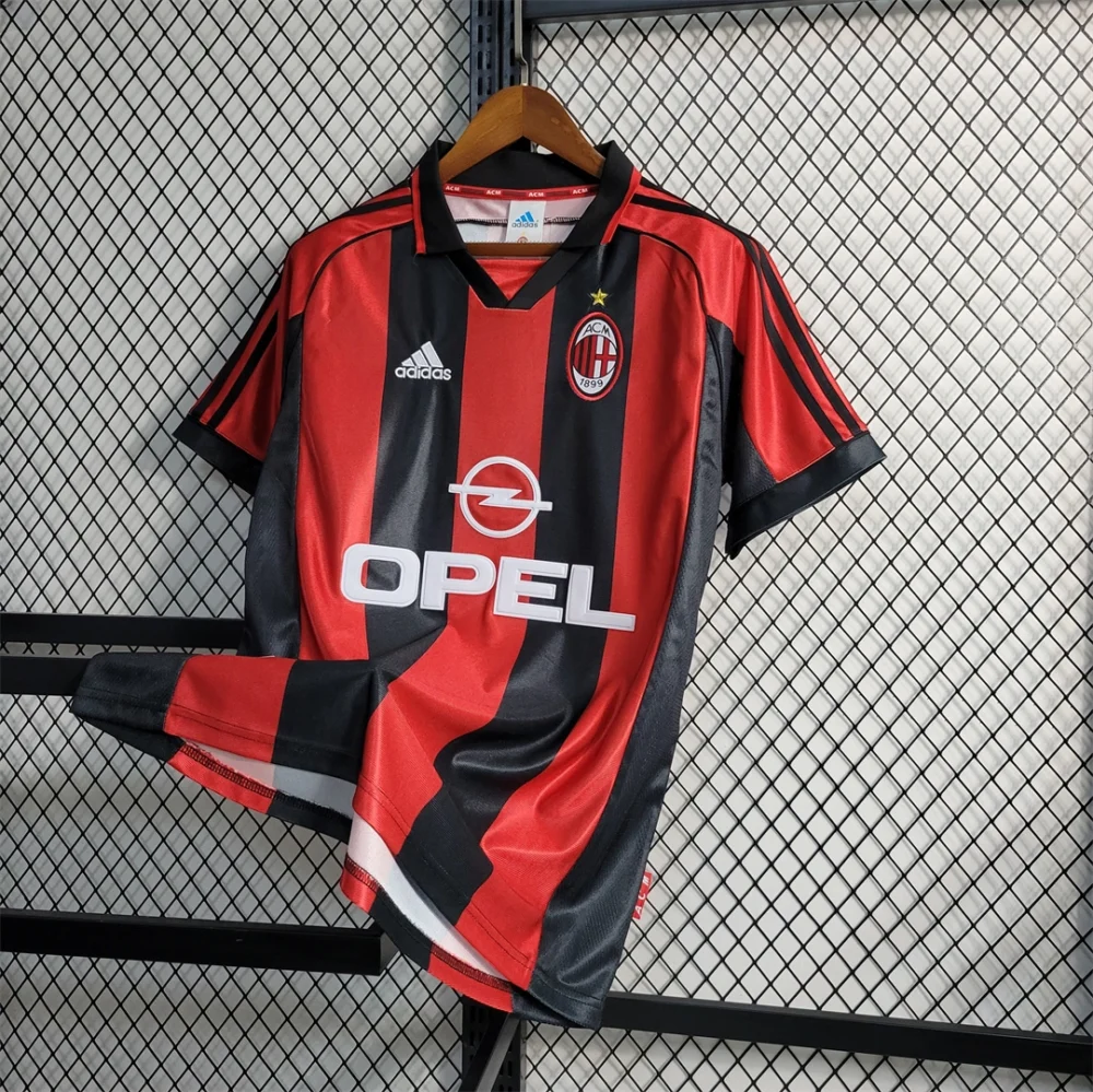 AC Milan Retro Soccer Jersey Home Custom Shirt 1998/00 - Image 3