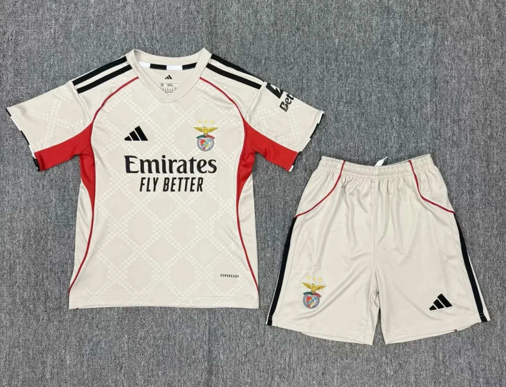 Benfica Soccer Jersey Away Kids Kit Jersey+Shorts 2025/26
