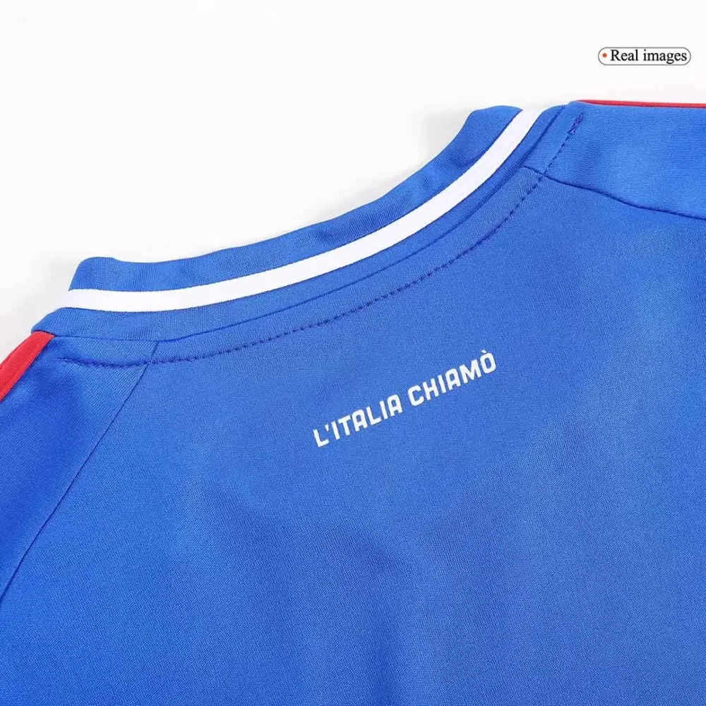 Italy Home Football Uniform Kids Kit Jersey+Shorts EURO 2024 - Image 9