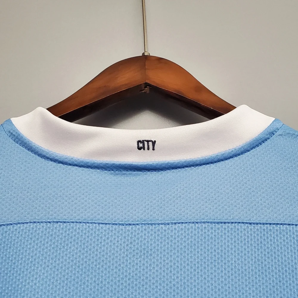 Manchester City Retro Football Jersey Home Shirt 2020/21 - Image 6