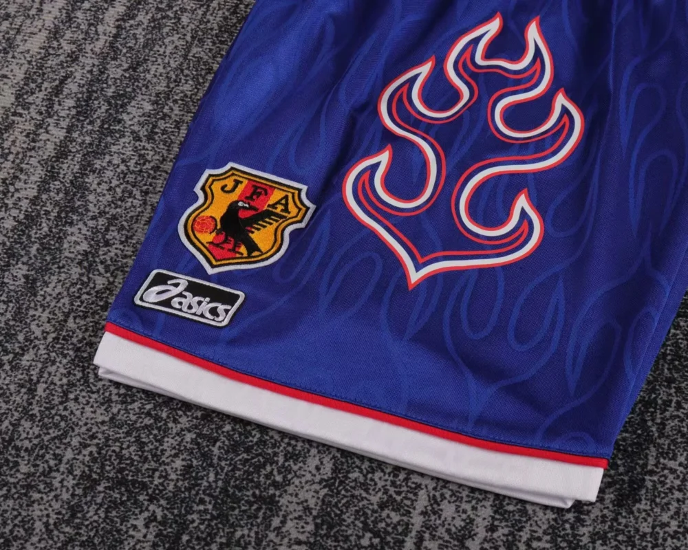 Japan Retro Soccer Jersey Away Kids Kit Jersey+Shorts 1998 - Image 4