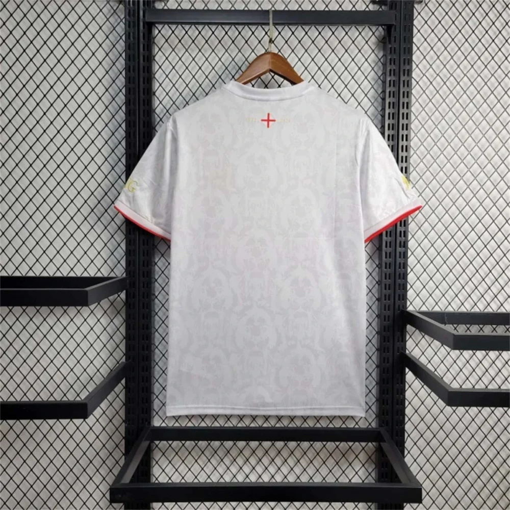 England Soccer Jersey White Comma Special Edition Kit Custom Shirt EURO 2024 - Image 2