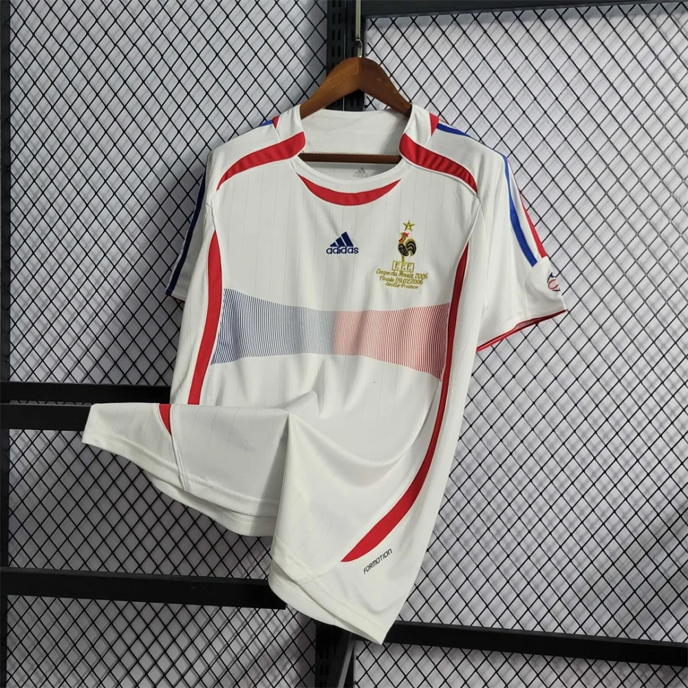 France Retro Soccer Jersey Away Custom Shirt World Cup 2006 - Image 8
