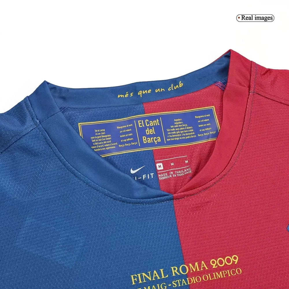 Barcelona Retro Jersey Home Soccer Shirt Long Sleeve 2008/09 - UCL - Image 5
