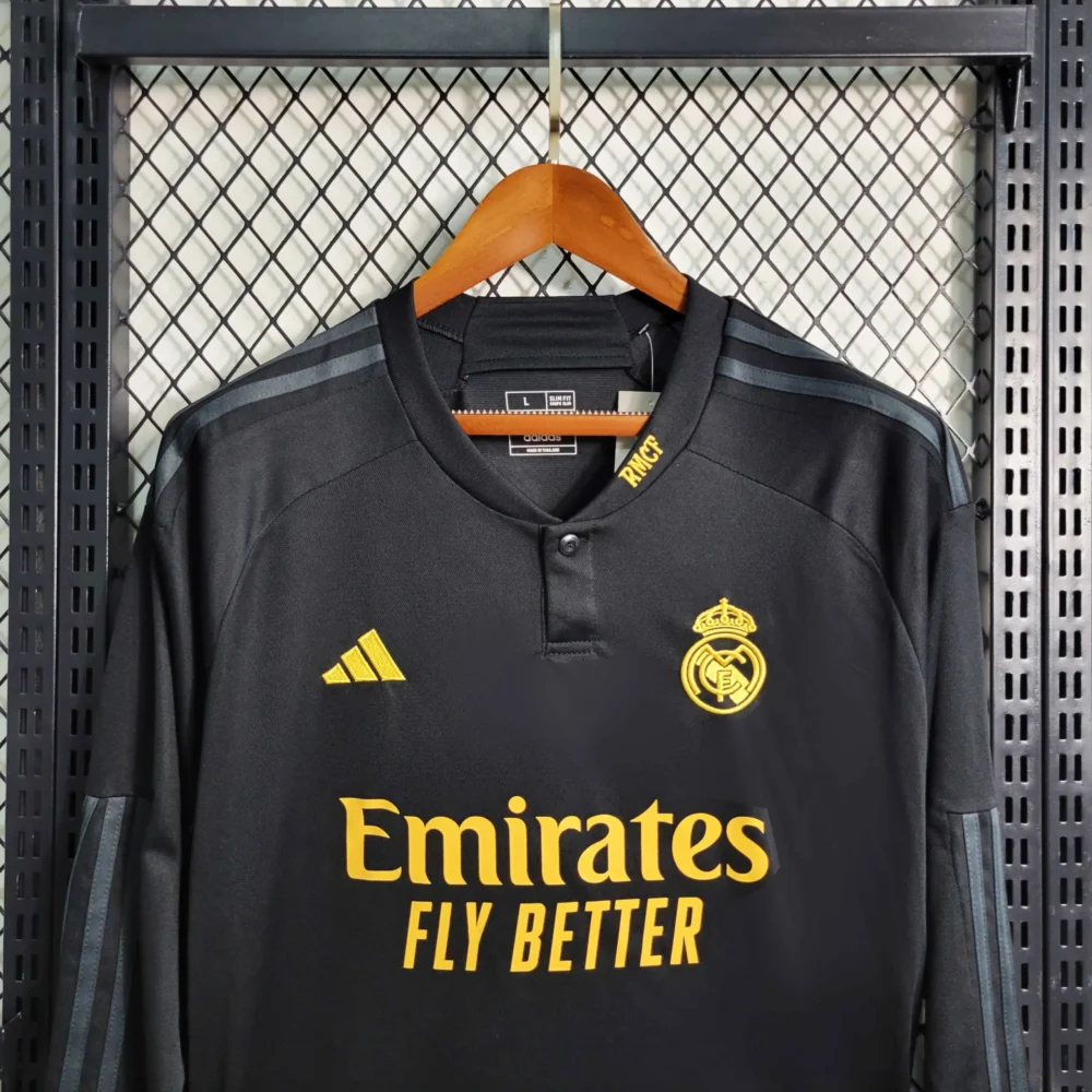 Real Madrid Soccer Jersey Third Away Long Sleeve Custom Shirt 2023/24 - Image 3