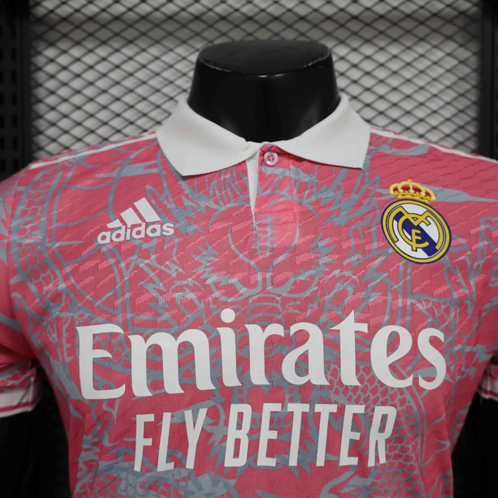 Real Madrid Authentic Soccer Jersey Dragon Pink Special Edition Shirt 2024/25 - Image 3