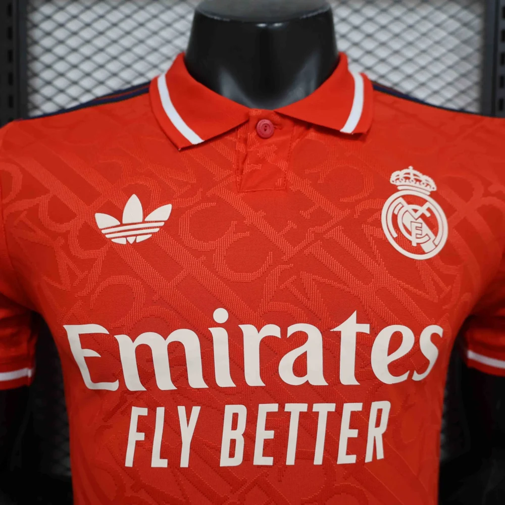 Real Madrid Authentic Soccer Jersey Red Special Edition Shirt 2024/25 - Image 3