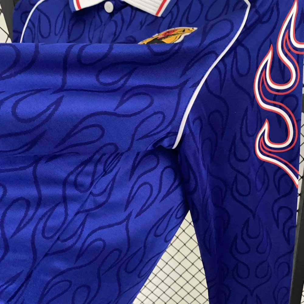 Japan Retro Soccer Jersey Home Custom Long Sleeve Shirt 1998 - Image 6