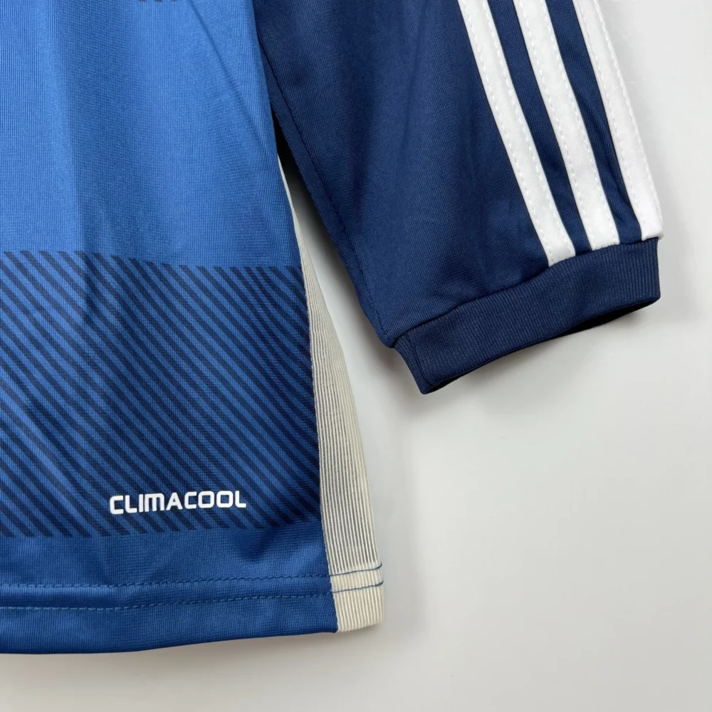 Argentina Retro Jersey Custom Away Long Sleeve Football Jersey 2014 - Image 6