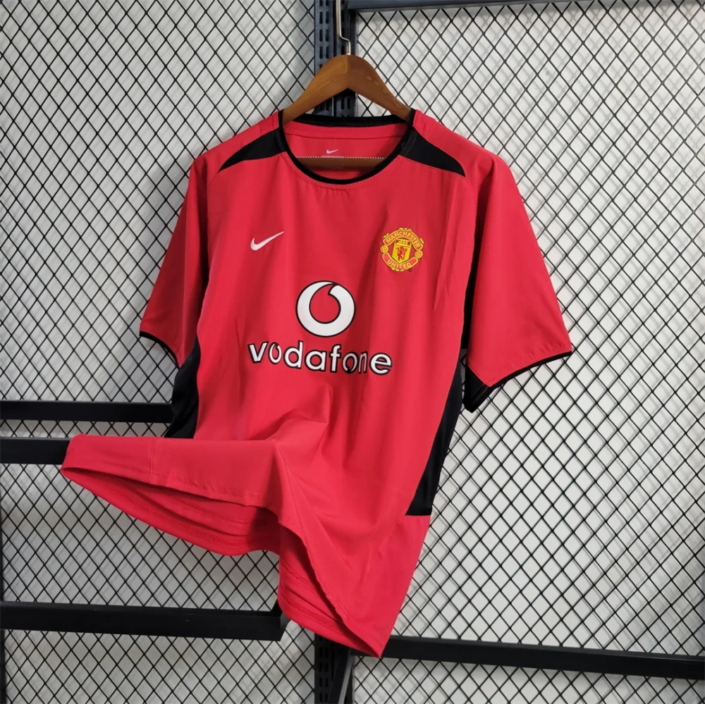 Manchester United Retro Home Football Jersey Shirt 2002/04 - Image 3