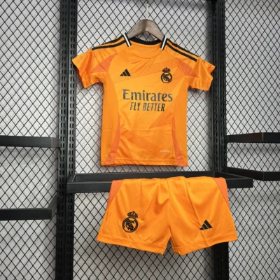 Real Madrid Soccer Jersey Away Custom Kids Kit Jersey+Shorts 2024/25