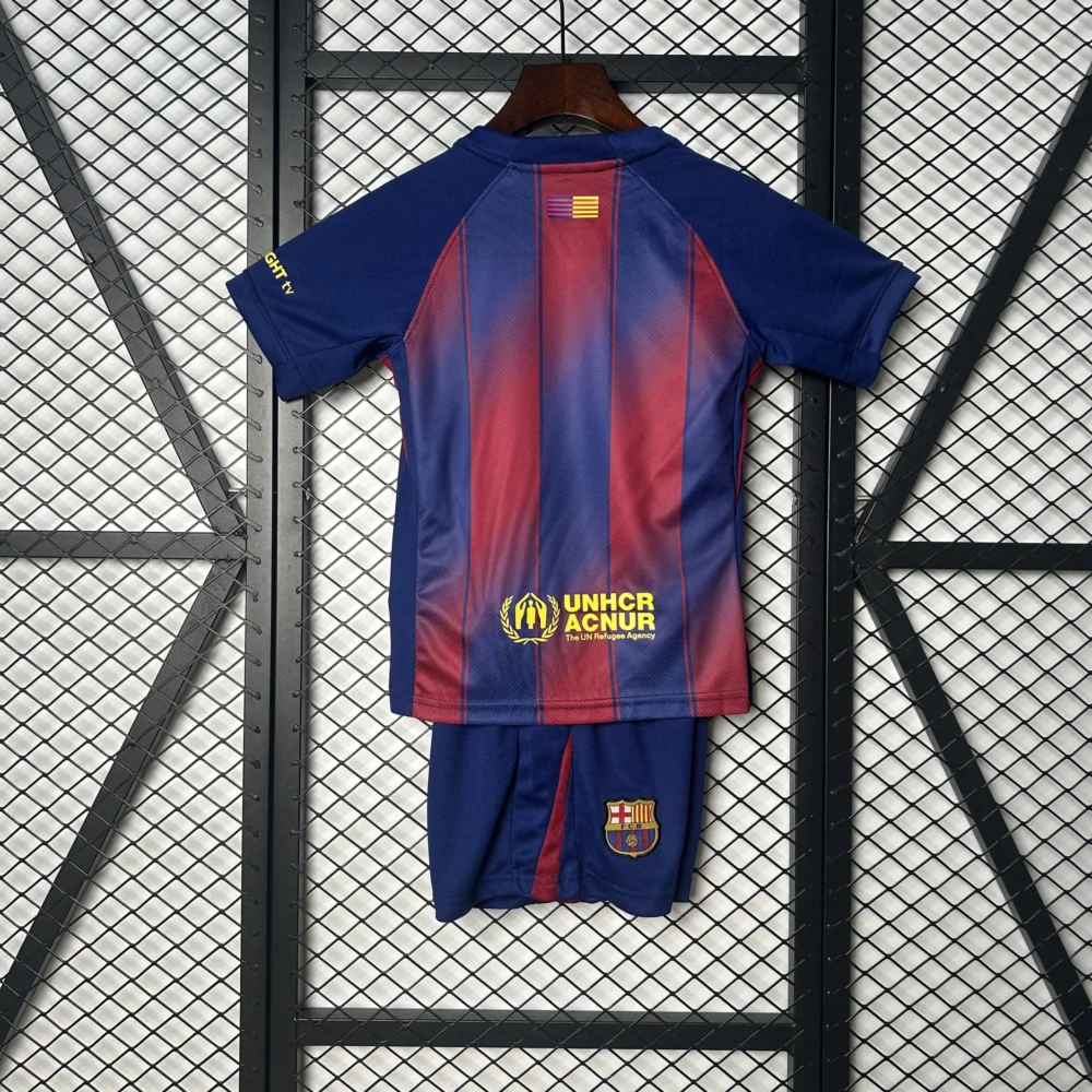 Barcelona Home Soccer Kids Kit Jersey+Shorts 2025/26 - Image 2
