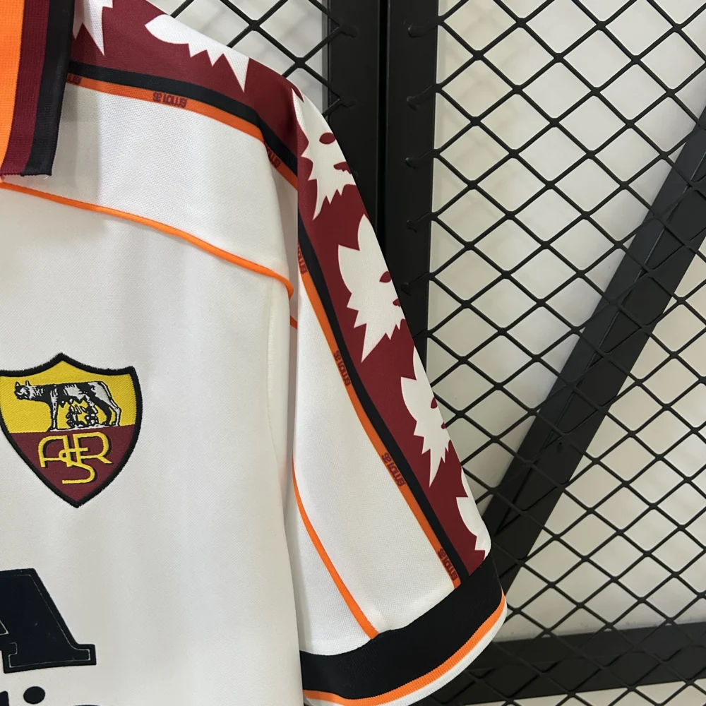 Roma Retro Soccer Jersey Away Custom Shirt 1998/99 - Image 4