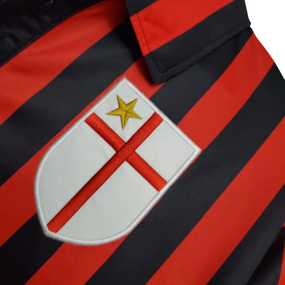 AC Milan Retro Soccer Jersey Centenary Home Custom Shirt 1999/00 - Image 5